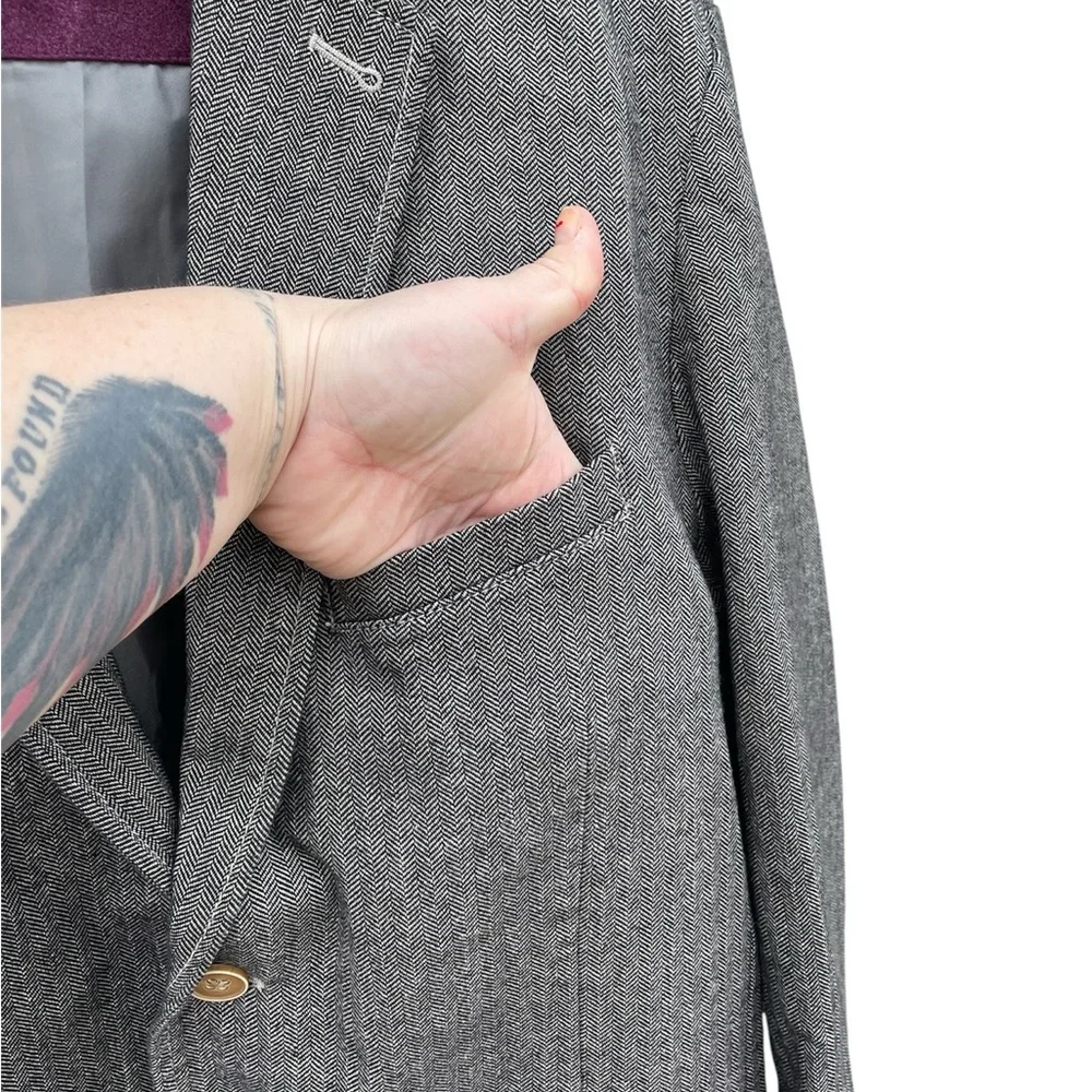 TOMMY BAHAMA Cotton Herringbone Sport Coat Blazer